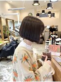内巻きワンレンボブ