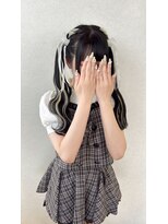 ユーフォリア 渋谷グランデ(Euphoria SHIBUYA GRANDE) エクステ　インナーカラー　ばっつん前髪　ツイン　ヘアメ