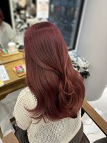 ハピネス 梅田茶屋町店(HAPPINESS)&nbsp;韓国レイヤーミディアム ピンクラベンダー ブリーチカラー