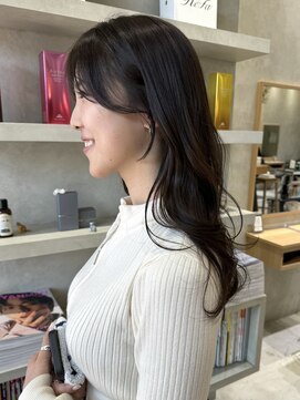 シベル(sibell) ロング/韓国風/顔まわり/レイヤー/透明感/38mm/パーマ風