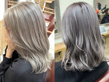 NORM 横浜 ダブルカラー/ケアブリーチ/白髪ぼかし/インナーカラー/髪質改善