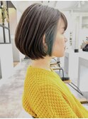前下がりショート・ボブ/絶壁解消/前髪あり/30代/40代/50代