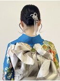 #まとめ髪#着物アレンジ#シニヨン