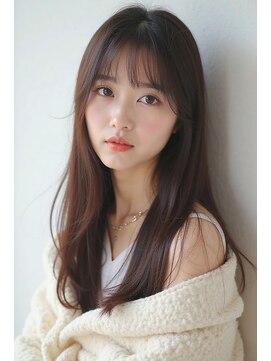 コノア スパーク(Conoah spark) ブルーブラックの透け感ロング × 美髪ワイドバング