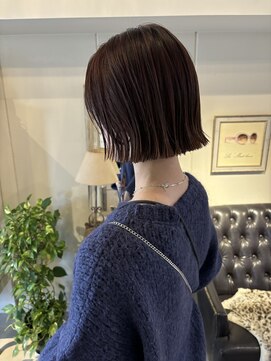 ヘアーデザイン シュシュ(hair design Chou Chou by Yone) ピンクベージュ/ボブ/ミニボブ/切りっぱなし/福岡カット