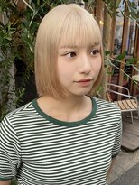 ラミエバイメルト 下北沢(lamie by melt) 花田/レイヤーボブブリーチブロンドミルクティーベージュ下北沢