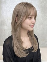 カバーヘア ブリス 志木南口駅前店(COVER HAIR bliss)&nbsp;ミルクティーブロンド/韓国レイヤー透明感カラー夏カラーp志木!
