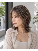  &nbsp;&nbsp;&nbsp;くびれミディ×ハイライト×白髪ぼかし
