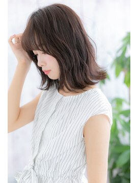 ミック ヘアアンドビューティー 大山店(miq  Hair&Beauty) 外ハネオリーブアッシュ大人ボブディでラブクラシカルb