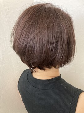 イースタイル 元町店(e-style) ショートボブ×ほんのりピンクなブラウン