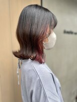 アネラヘアー(Anela hair) 大人可愛い　インナーカラー×チェリーレッド