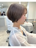 大人可愛い20代30代40代黒髪前下がりショートボブ丸みショート◎