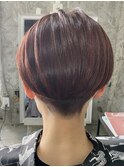 □デザインカラーメンズライクウエットヘアオリーブベージュ