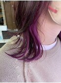 濃いめインナーカラー×ピンクパープル