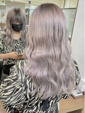 ディア(.eer) プラチナグレー☆ハイトーンショート⇒艶ロング/シールエクステ