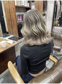 #バレイヤージュ#グレージュカラー#ボブウルフ#ココアベージュ