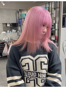 ベレーザ 渋谷(BELEZA) 6986ベビーピンク艶髪ハイトーンカラーホワイトピンク韓国ロング