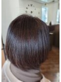 白髪染めショートヘアボブウルフ小顔ワンレン30代40代