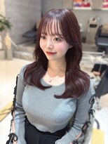 エヌ 大阪梅田店(enu)&nbsp;ピンクブラウン/韓国風レイヤー/髪質改善トリートメント