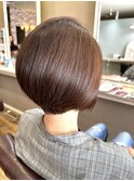 インナーカラーショートカットシュートボブハイライトメッシュ