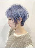 ペールラベンダーカラーが可愛い_技ありクールショートヘア