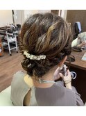 ふわふわシニヨンスタイル/お呼ばれヘア/ヘアセット