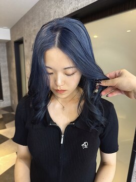 ジーナ 名駅(XENA.) 《YURI》ネイビーブルー/シルバーブルー/ブリーチ1回