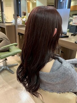 ヘアサロン アウラ(hair salon aura) 盛岡駅ダブルカラーブラウンピンクベージュカラーオリーブカラー