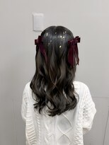 セレスト 福岡天神店(CELESTE) *金箔×リボンの華やかハーフツイン*