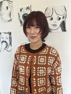 ハーティー(HEARTY) チェリーレッドのハッシュカット