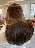 桑名ロングレイヤーカットハッシュカット透明感カラー重めロング