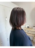 艶感ブラウンのレイヤーミディ