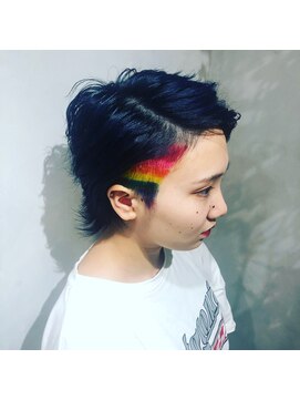 アース コアフュールボーテ ふじみ野店(EARTH coiffure beaute) ネイビーブルーカラー