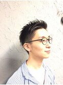 ビジネスソフモヒショートヘア<ヒロ銀座/メンズ/理容室/浜松町>