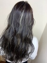 モルニ(MORNI) アッシュグレー_マロンベージュ Aラインボブ かきあげ