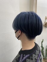 グレイス ヘア デザイニング(GRACE hair designing) 1ブリーチのブルーカラー