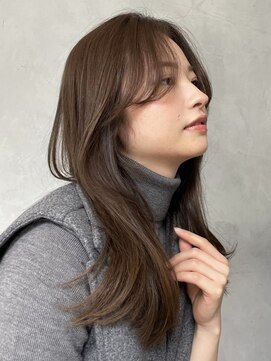 ノイ(noi) 顔周りレイヤーカットくびれヘアミルクティーベージュカラー