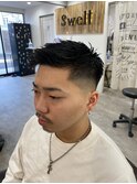MEN'S/マッシュパーマ/ウルフ/アッシュブラック/カルマパーマ1