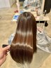 【毎日のお手入れを楽に】 低ダメージ 酸性ストレート＋カット＋マスクTR 