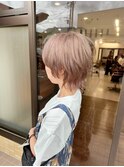 ショート　ミルクティーカラー　ブリーチ　東海大学前