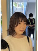 伸ばし途中のイメチェンに!ボブミディアムパーマ