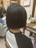 人気No.1★エアー弱酸性縮毛矯正Faceオリジナル+カット+レブリン酸Tr ￥19800