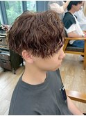 マッシュ　波巻きスパイラル×ツイストパーマ　フェザーパーマ