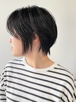 ヘアー アイス 御器所本店(HAIR ICI)&nbsp;20代30代夏◎暗髪カラーレイヤーボブパーマ小顔ショート