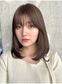 ミディアムレイヤーカット/20代30代40代/顔周りカットワンカール