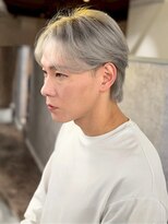 ホーミーズ 横須賀中央店(homies) マッシュショート ハイトーン ブリーチ シルバーアッシュ 20代