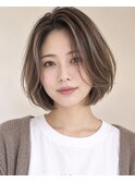 大人上品レイヤーボブ×透明感アッシュブラウン