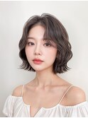 秋カラーブリーチなし韓国風ボブパーマ/ヘーゼル/ウェーブp大宮