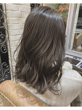 シャル オカチマチ 上野御徒町(shalu) 【shalu 渡邊翔一】ハイライト　グリーンベージュ