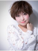 暖色系カラーxくせ毛カットマッシュショートw越谷20代30代40代